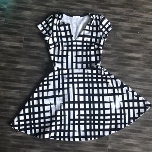 Black White Striped Dress